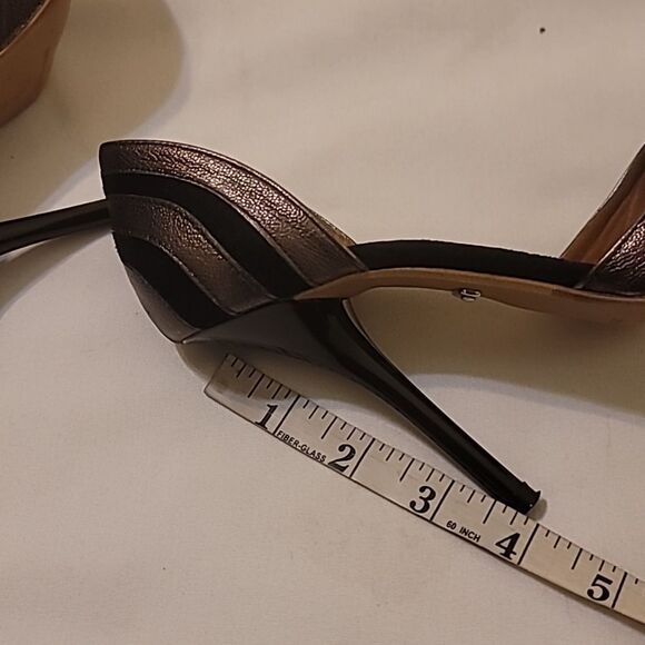 Rough Justice peep toe heels size 37 6us - Picture 6 of 7